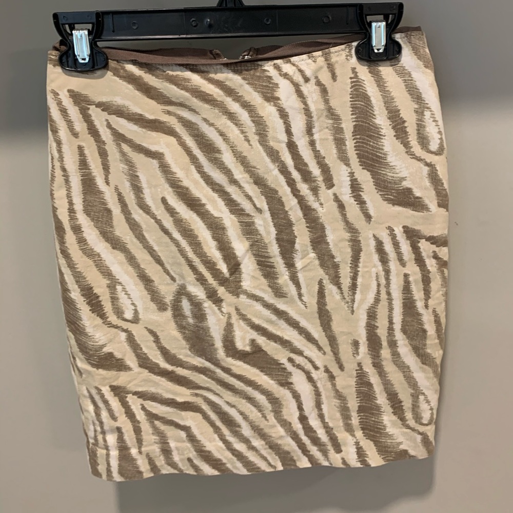 LOFT Zebra Pencil Skirt